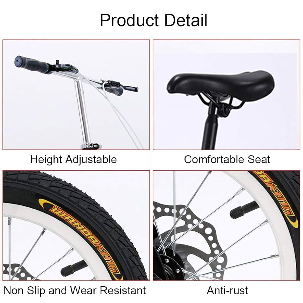Amazon | 折りたたみ14インチ自転車、5スピードポータブル学生